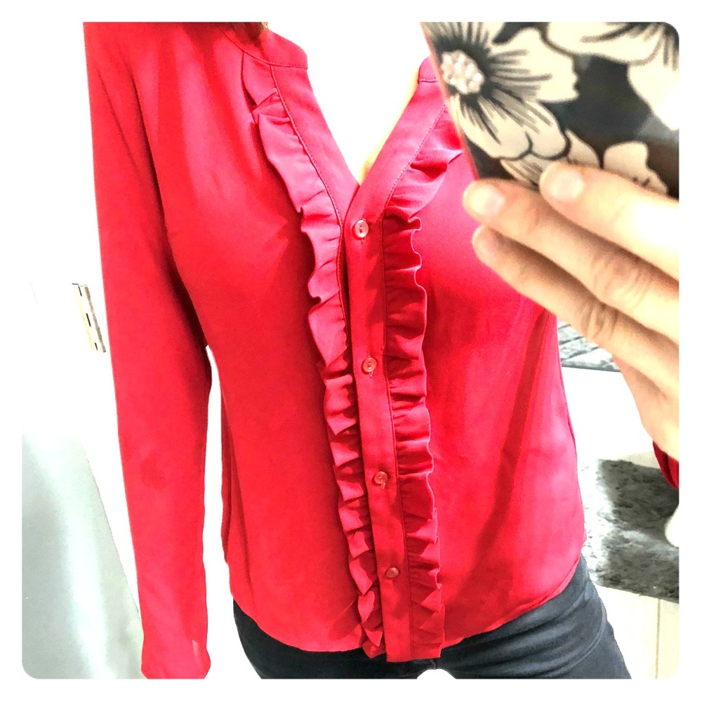 NWT Candies Long Sleeve Button Down Blouse